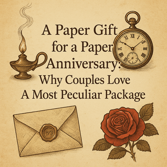 A Most Peculiar Package — the perfect paper anniversary gift for couples